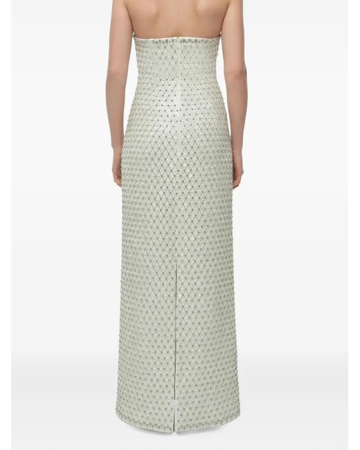 Jonathan Simkhai Gray Vanessa Crystal-Embellished Maxi Dress