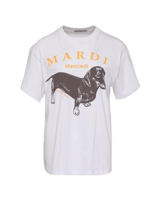 MARDI MERCREDI White Ddanji Graphic-Print T-Shirt