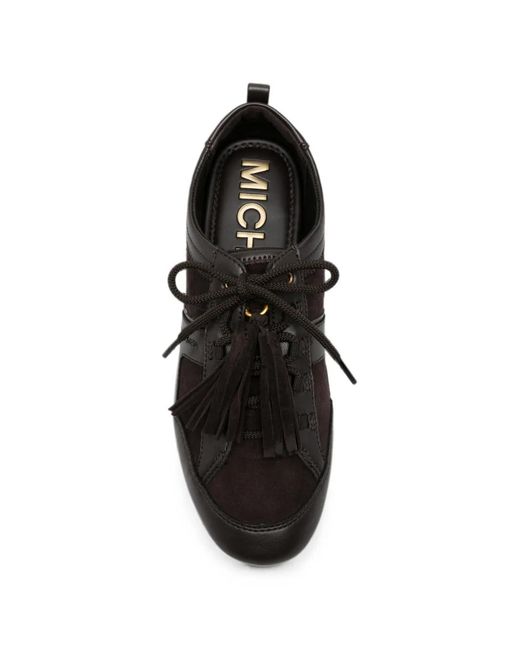 MICHAEL Michael Kors Black Tassel-Detail Panelled Sneakers