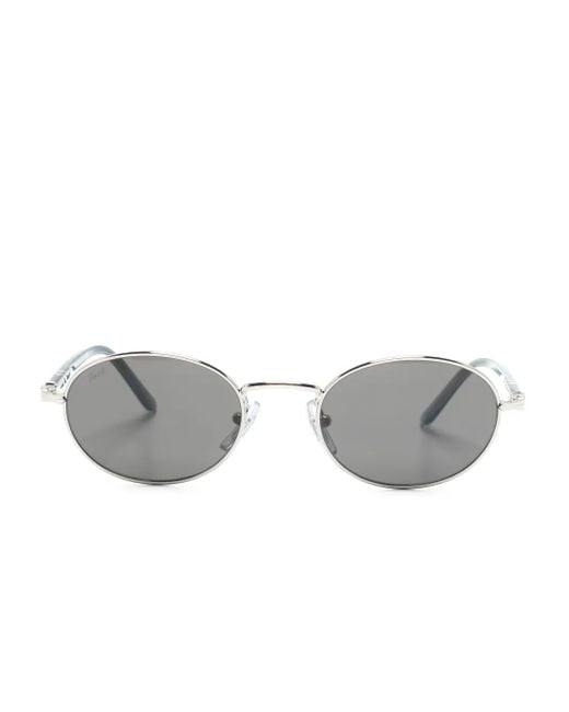 Persol Gray Ida Oval-Frame Sunglasses