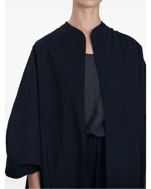 Black Crane Black Spoon Crinkled Oversized Jacket