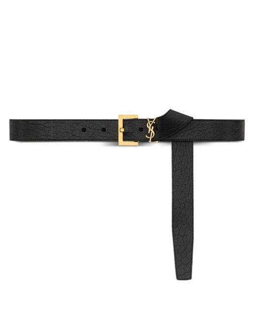 Cintura Cassandre in pelle di Saint Laurent in Black