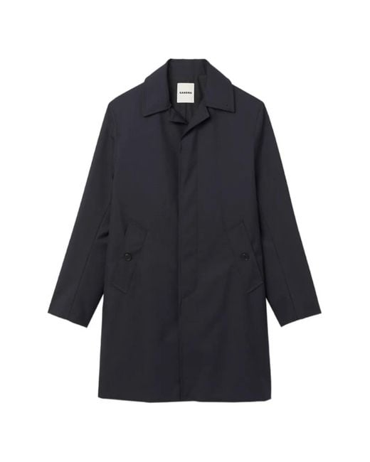 Sandro Blue Waterproof Raincoat for men