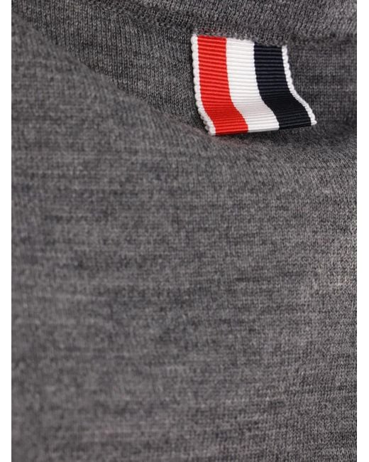 Thom Browne Gray Shirt Collar Polo