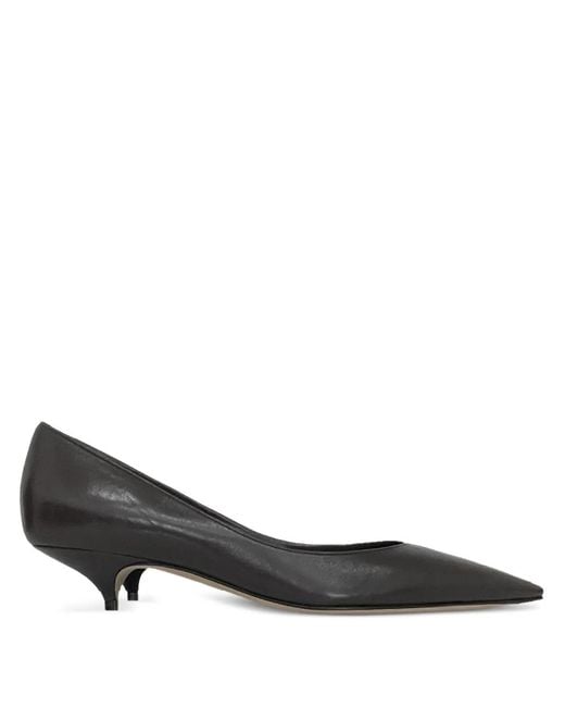 The Row Black Pointed-toe Kitten-heel Pumps