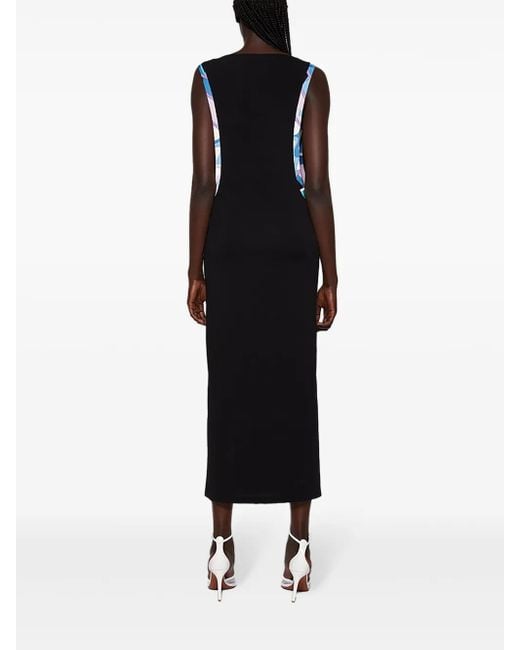 Emilio Pucci Black Vivara-Print Dress
