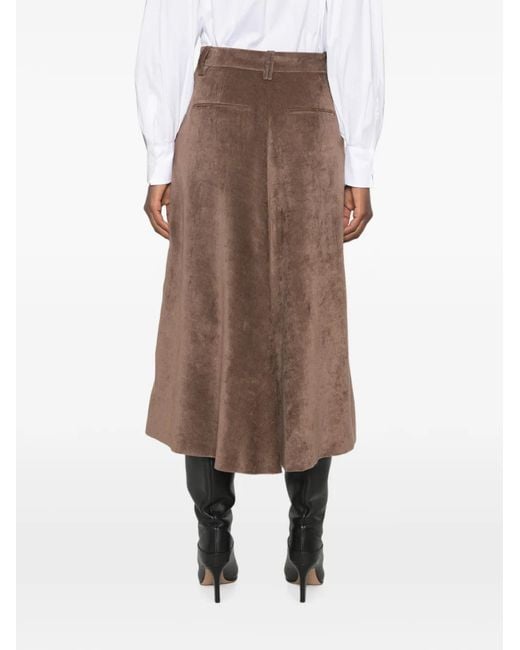 Brunello Cucinelli Brown Midi Skirt