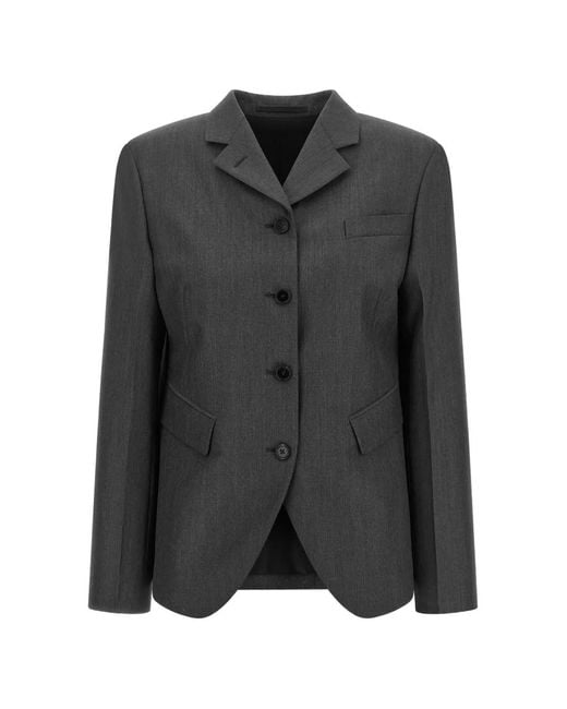 Jil Sander Black Single-Breasted Blazer