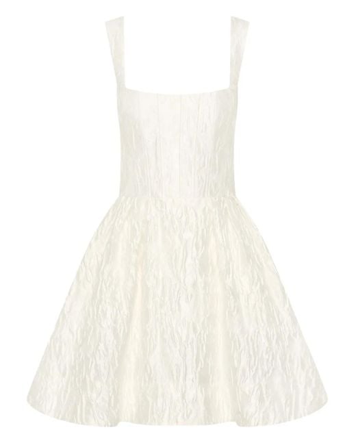 Rebecca Vallance White Vanilla Dreams Square-Neck Mini Dress