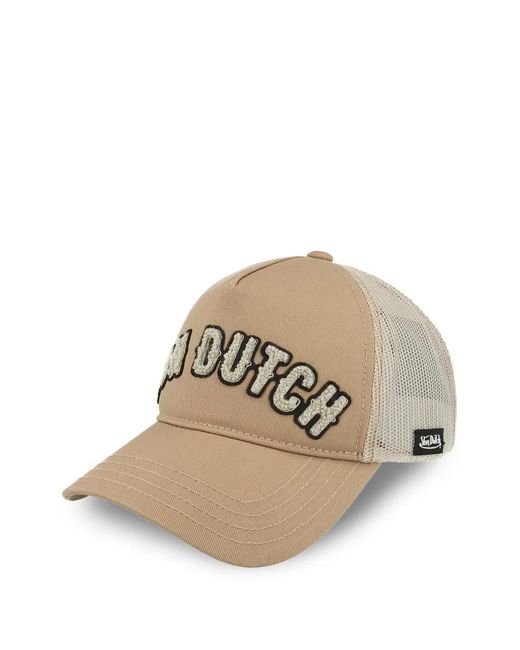 Von Dutch Natural Buckl M Logo-Patch Cap for men