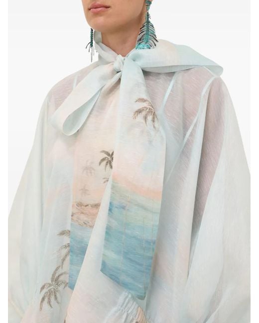 Zimmermann Blue Illuminate Minidress