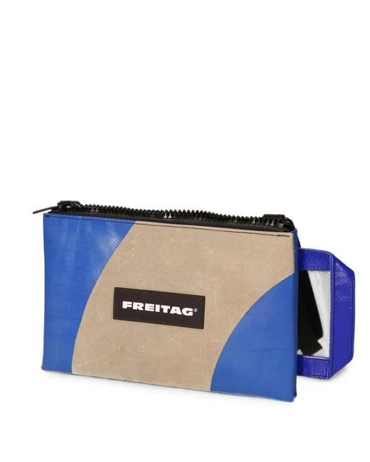 Freitag Blue Eddie Logo-Patch Shoulder Bag for men