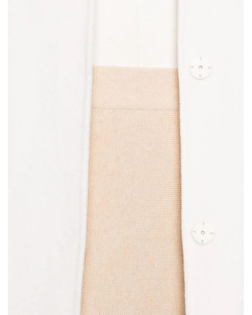 Max Mara Natural Ribbed Flared Skirt