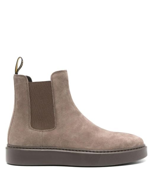 Doucal's Brown Suede Ankle Boots for men
