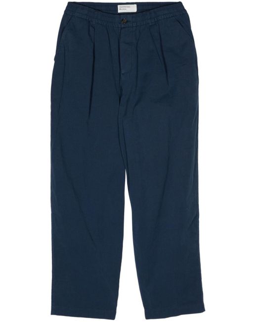 Universal Works Blue Oxford Ii Tapered Trousers for men