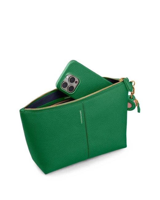 Maison De Sabre Green Medium Flaire Leather Pouch