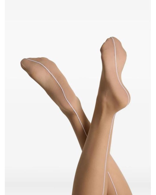 Maison Close Natural Contrast-Lining Stretch Tights
