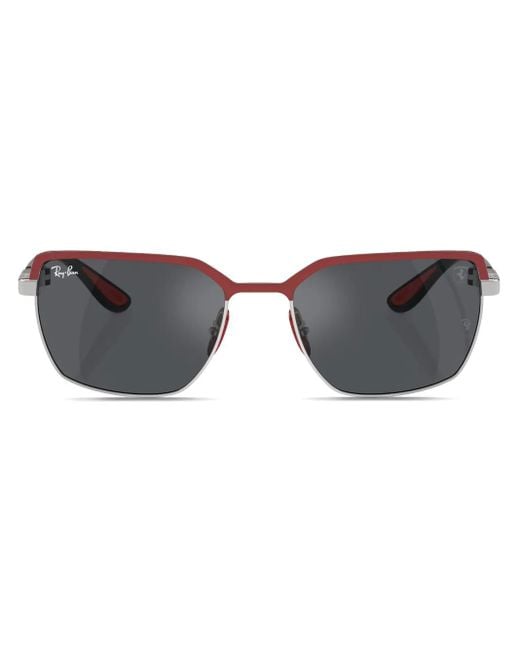 Ray-Ban Gray Square-Frame Sunglasses