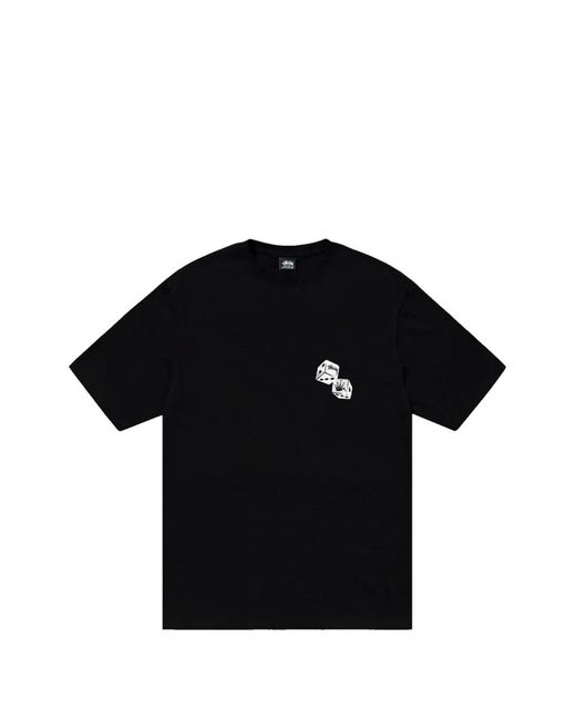 Stussy Black Shakers Graphic-Print T-Shirt for men