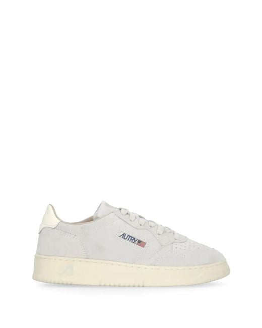 Autry White Light Sneakers With Tonal Stitching
