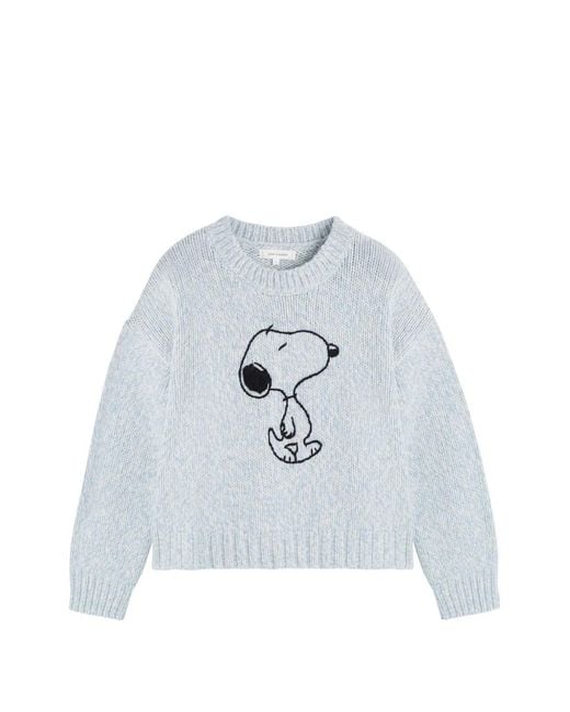 Chinti & Parker White Snoopy Marl Sweater