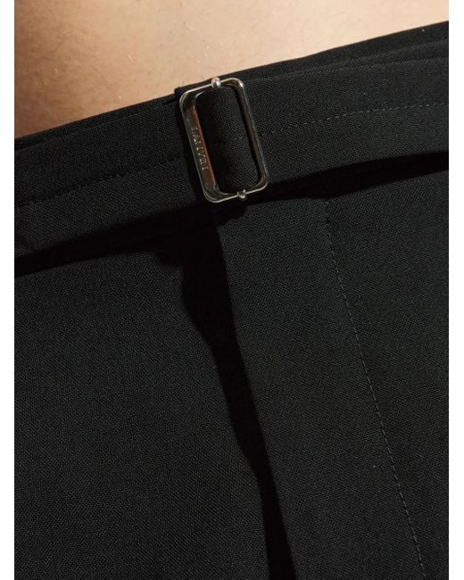 Lanvin Black Virgin Wool Shorts for men