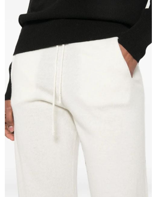 SERGIO MORETTI FIRENZE White Drawstring-Waist Track Pants