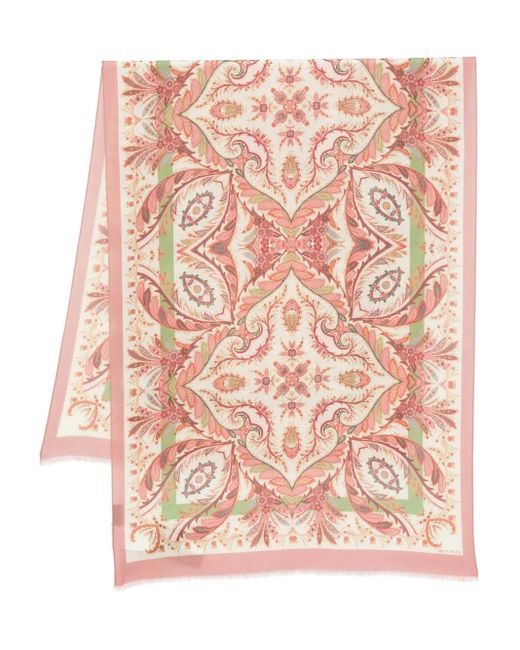 Etro グラフィック スカーフ Pink