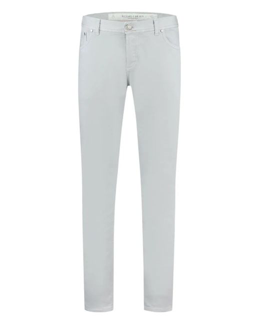 richard j. brown Gray Cotton Jeans for men