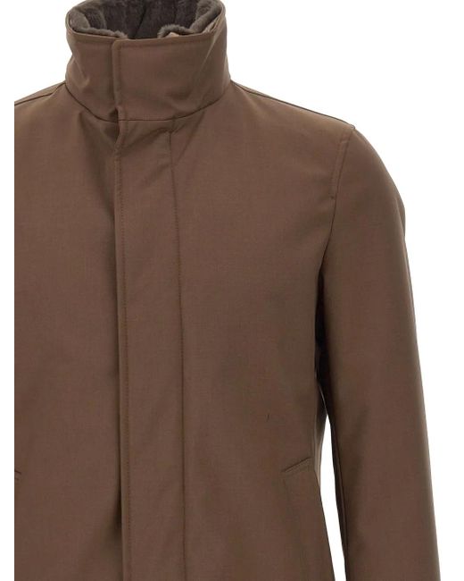 Herno Brown Multicolour Cotton T-Shirt for men