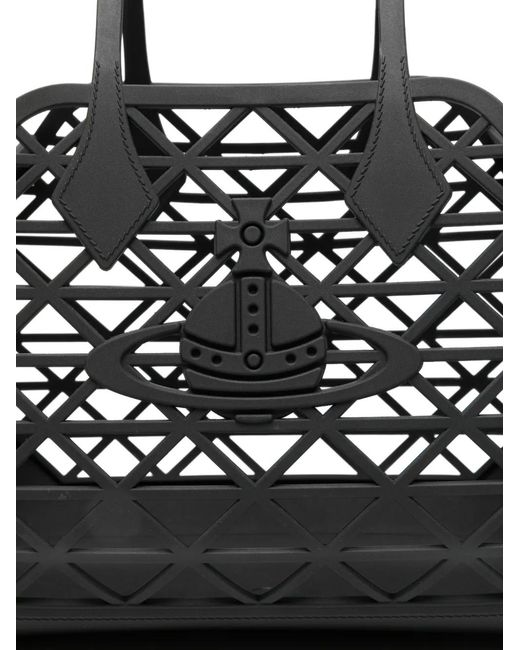 Vivienne Westwood Black X-Ray Mesh-Finish Bag