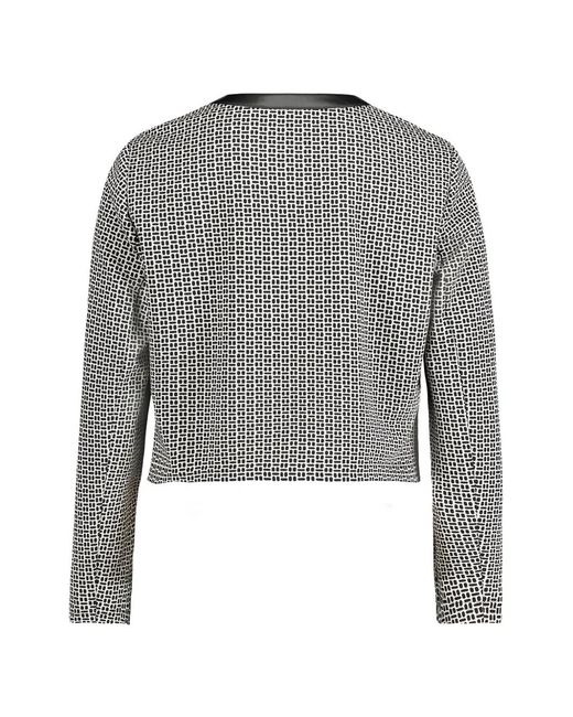 Betty Barclay Gray Geometric-Print Jacket