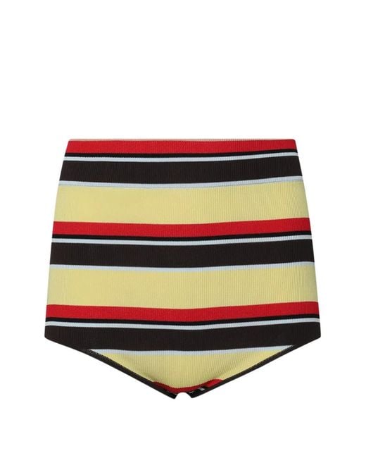 Rabanne Black Striped-Pattern Knit Shorts