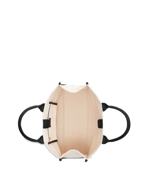 Anine Bing White Medium Lara Tote Natural Canvas With