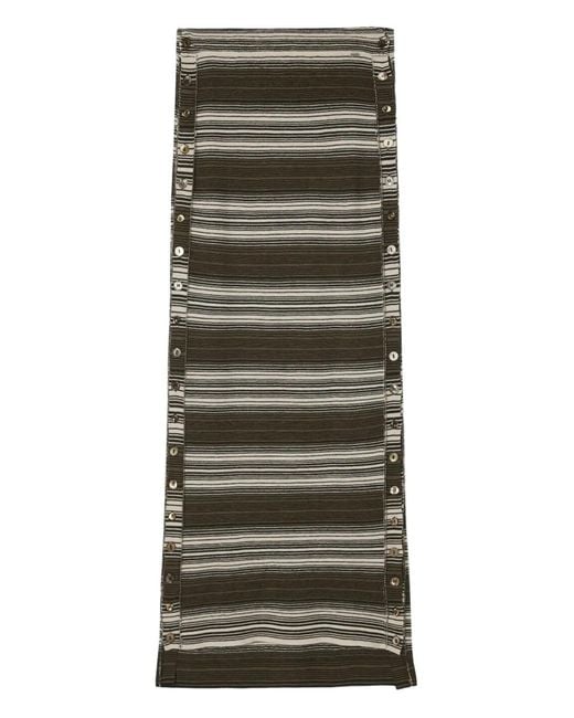 Miss Sixty Gray Striped Maxi Skirt