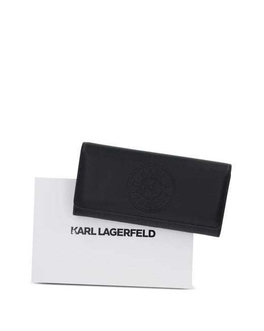 Karl Lagerfeld Gray Portemonnaie mit Logo-Prägung