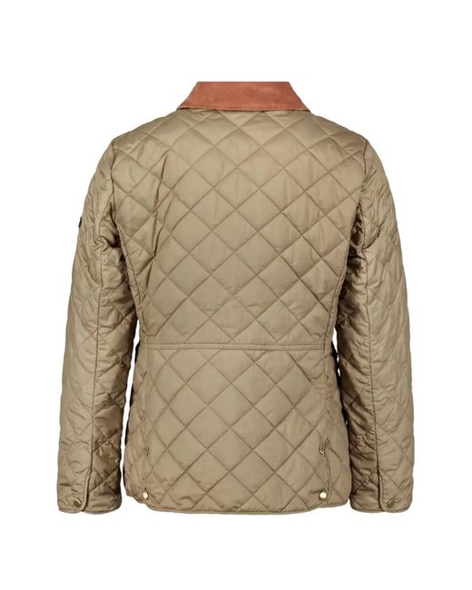 Betty Barclay Green Quilted Corduroy-Collar Jacket