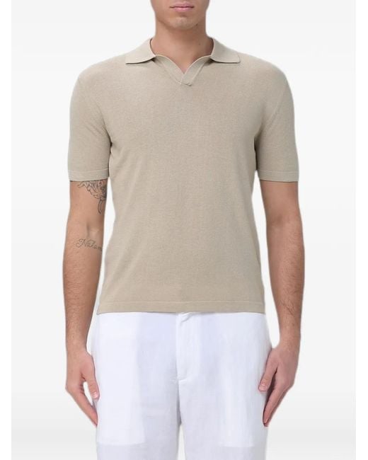 Brooksfield White V-Neck Cotton T-Shirt for men