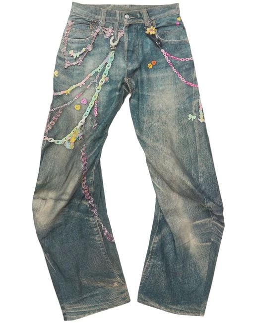 Jeans A Gamba Ampia di Acne in Blue da Uomo