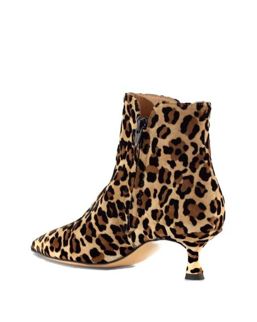 Mara Bini Brown 50Mm Leopard-Print Ankle Boots