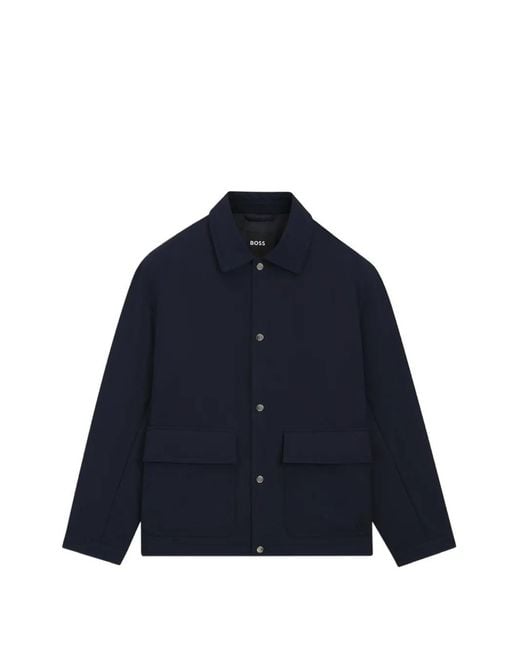 Boss Blue Relaxed-Fit Jacket for men