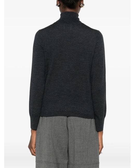 Allude Black Roll-Neck Top
