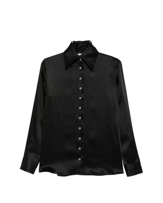 Khaite Black Ivy Button-Fastening Long-Sleeve Shirt