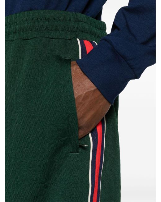 Pantalones cortos de deporte con motivo GG en jacquard Gucci de hombre de color Green
