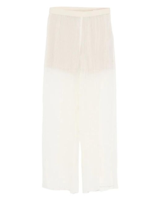 Alysi White Hose mit transparenter Spitze