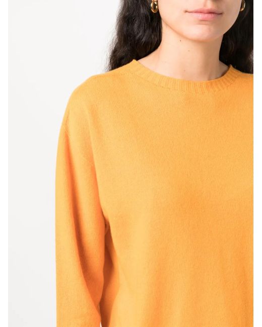 Twinset Orange Pull En Cachemire À Épaules Tombantes