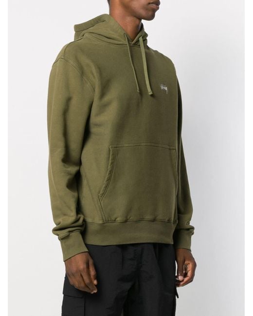 Stussy Cotton Hoodie With Logo Embroidery in Green for Men - Save 11% ...