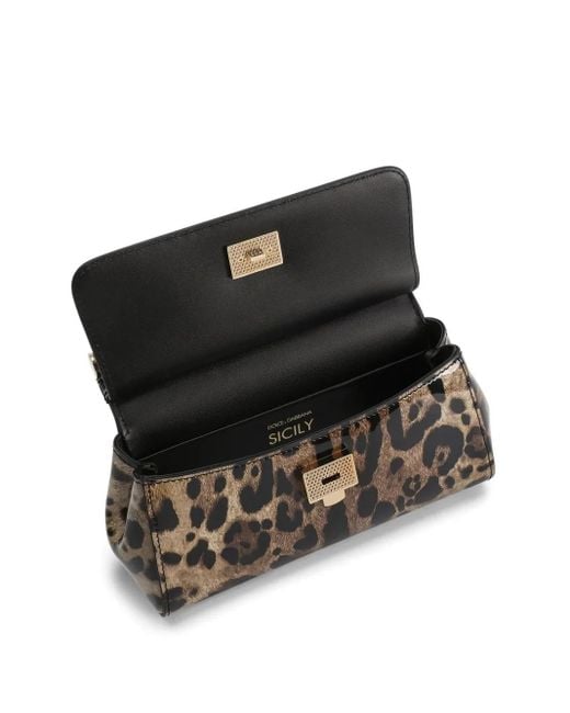 Dolce & Gabbana Black Dolce & Gabbana Sicily Mini Tote Bag