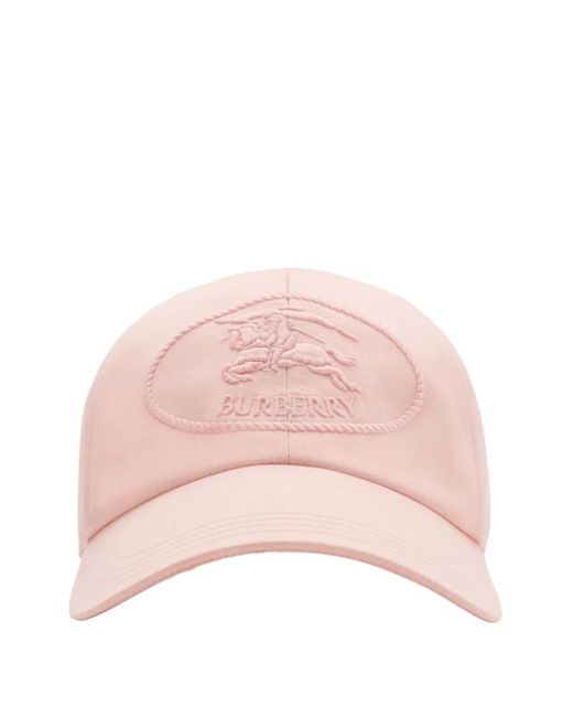Burberry Pink Knight Stamp Gabardine Baseball Cap for men