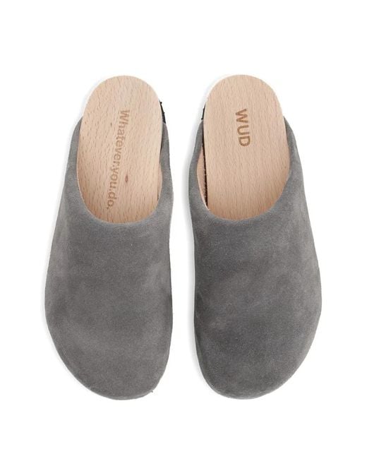 WUD Gray Stem Clogs